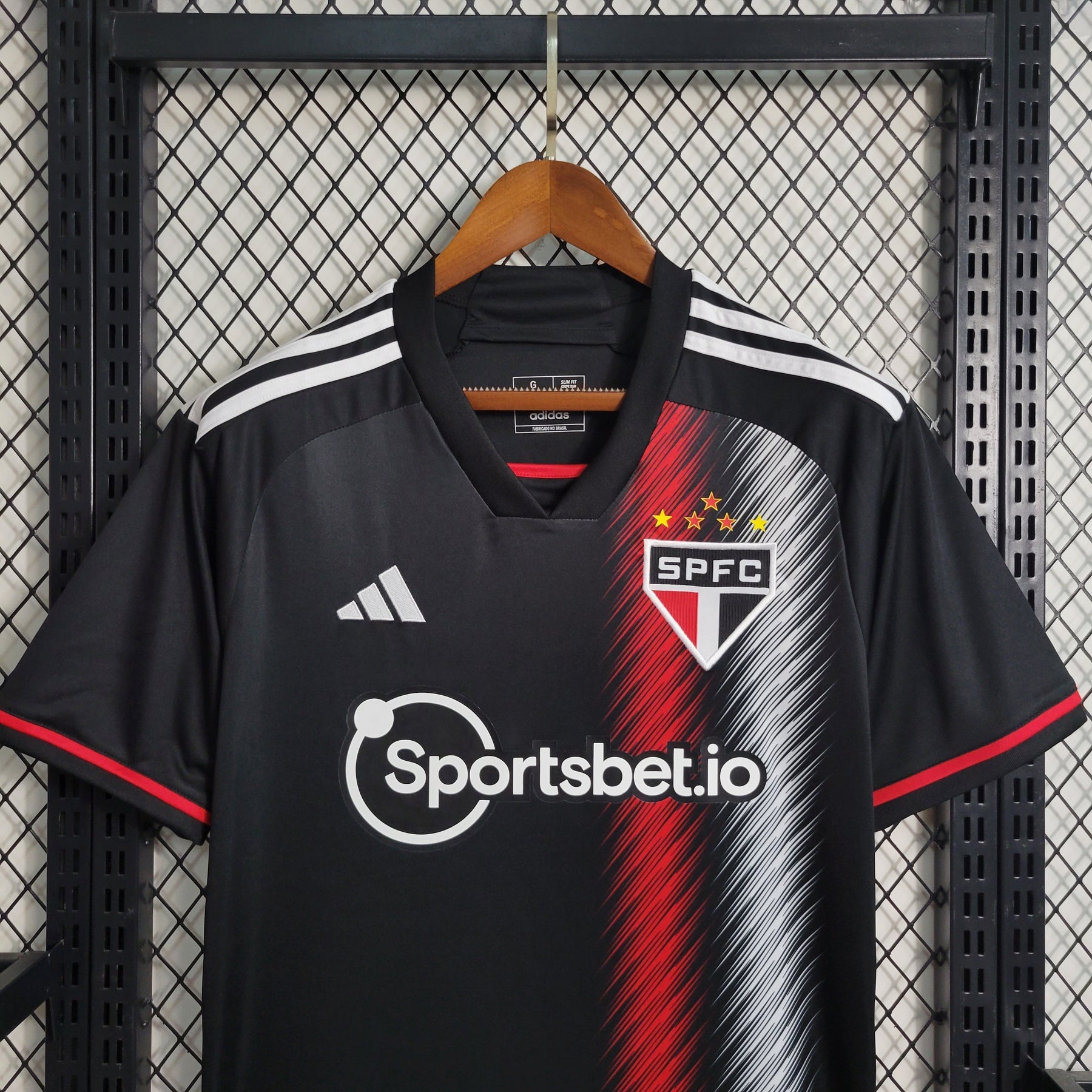 Camisa São Paulo Away 2023/24 - Adidas Torcedor Masculina - Preta/Vermelha