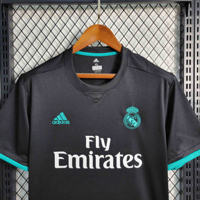 Camisa Real Madrid Away 2017/18 - Adidas Retrô Masculina - Preta/Azul