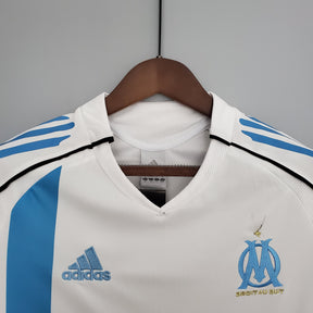 Camisa Olympique de Marseille Home 2005/06 - Adidas Retrô Masculina - Branca/Azul