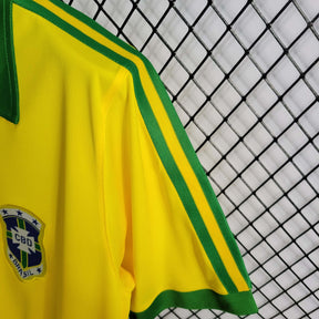 Camisa Seleção Brasil Home 1978/1979 - Adidas Retrô Masculina - Amarela/Verde