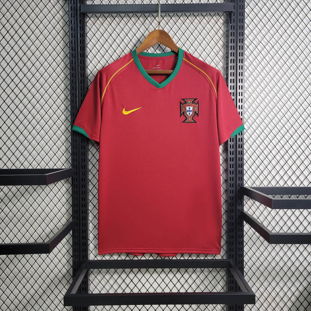 Camisa Seleção Portugal Home 2006 - Nike Retrô Masculina - Vermelha/Verde