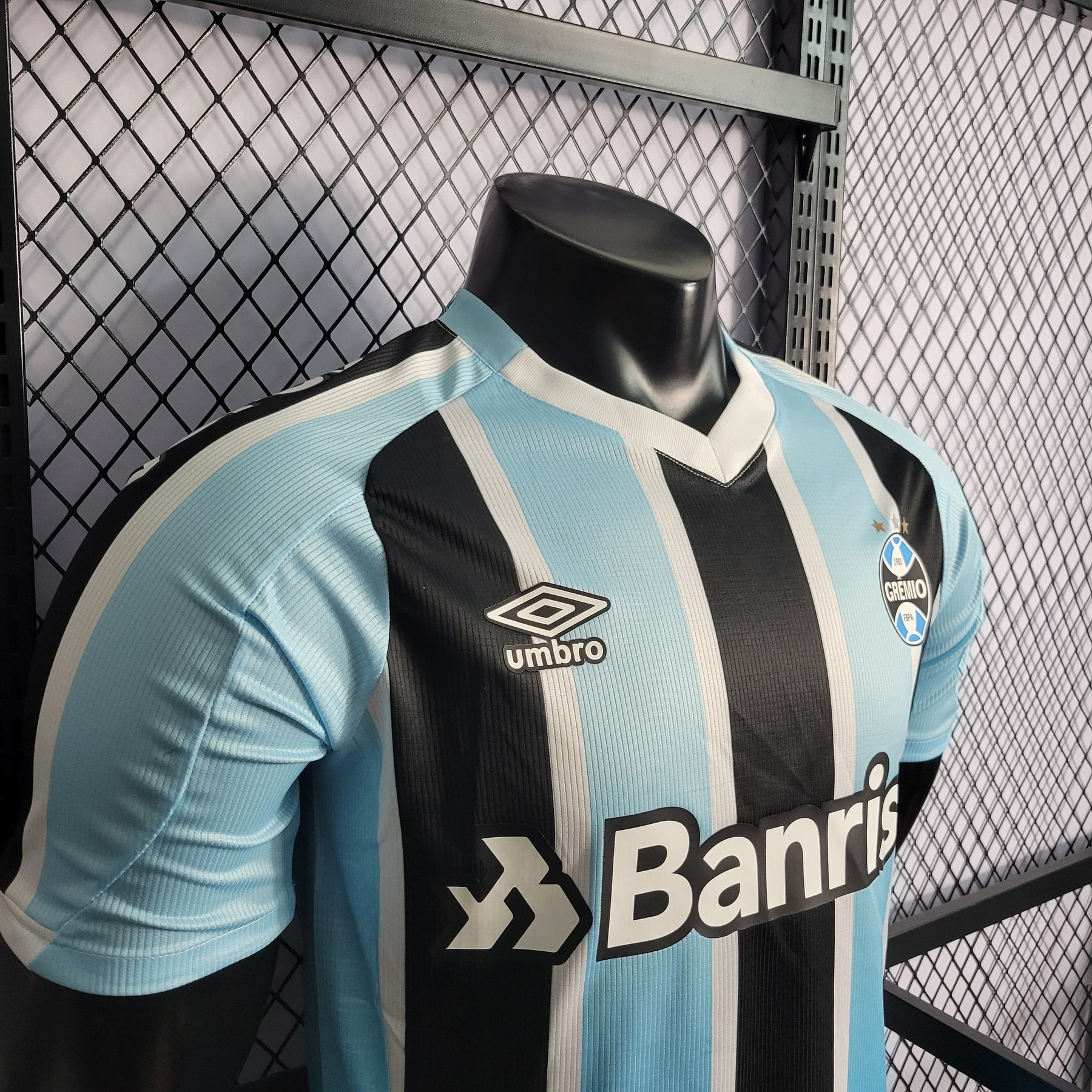 Camisa Grêmio Home 2022/23 - Umbro Jogador Masculina - Azul/Preta