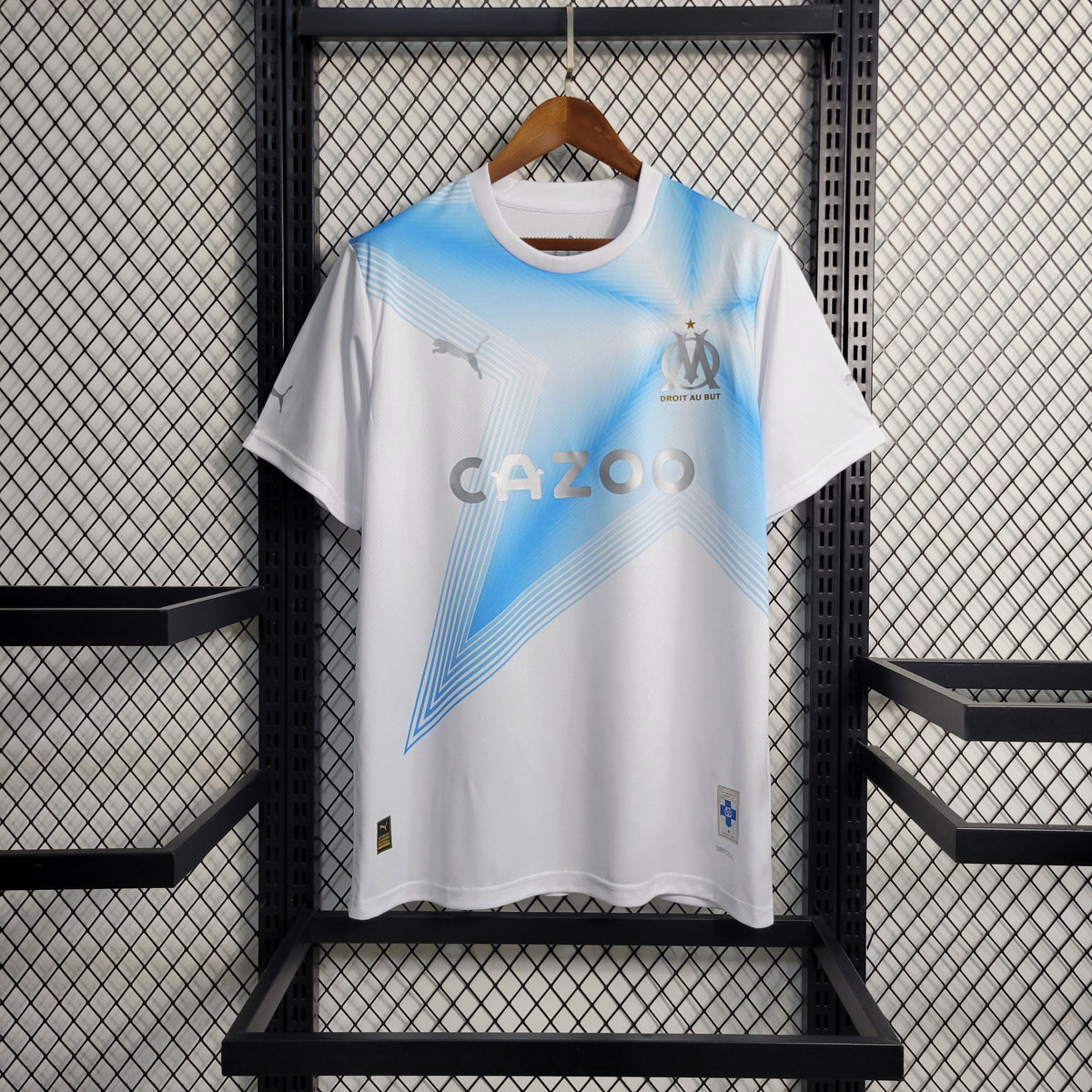 Camisa Olympique Marseille 2023/24 - Puma Torcedor Masculina - Branca/Azul