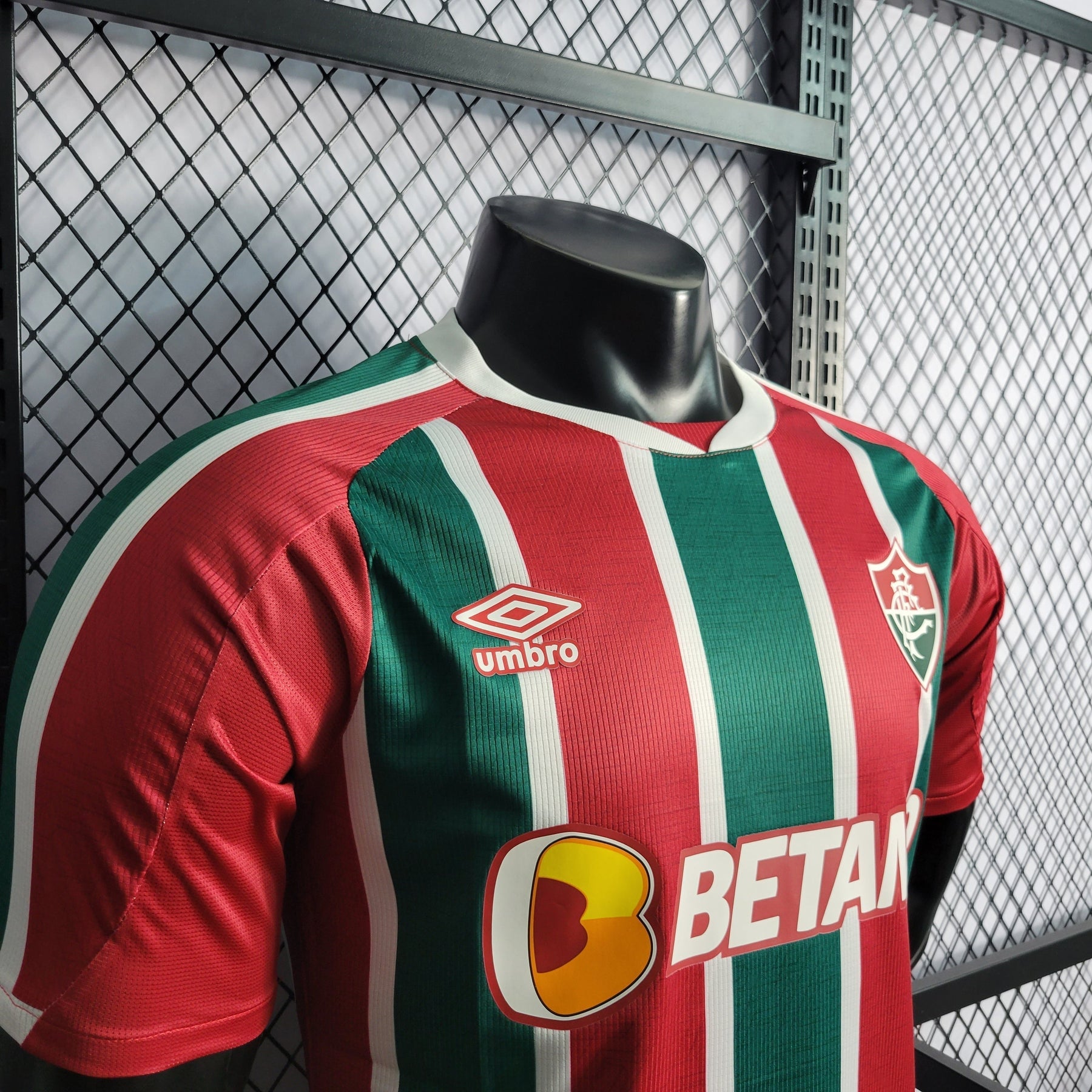 Camisa Fluminense Home 2022/23 - Umbro Jogador Masculina - Vermelha/Verde