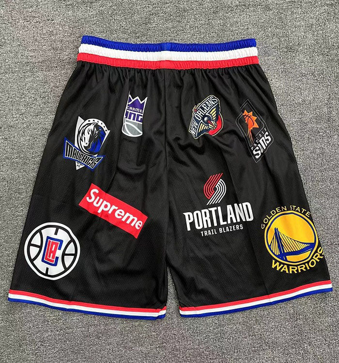 Short NBA x Supreme Preto