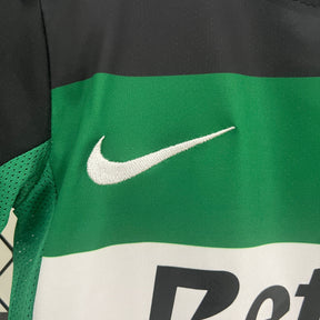 Kit Infantil Sporting Home 2024/25 - Nike Torcedor - Verde/Preta