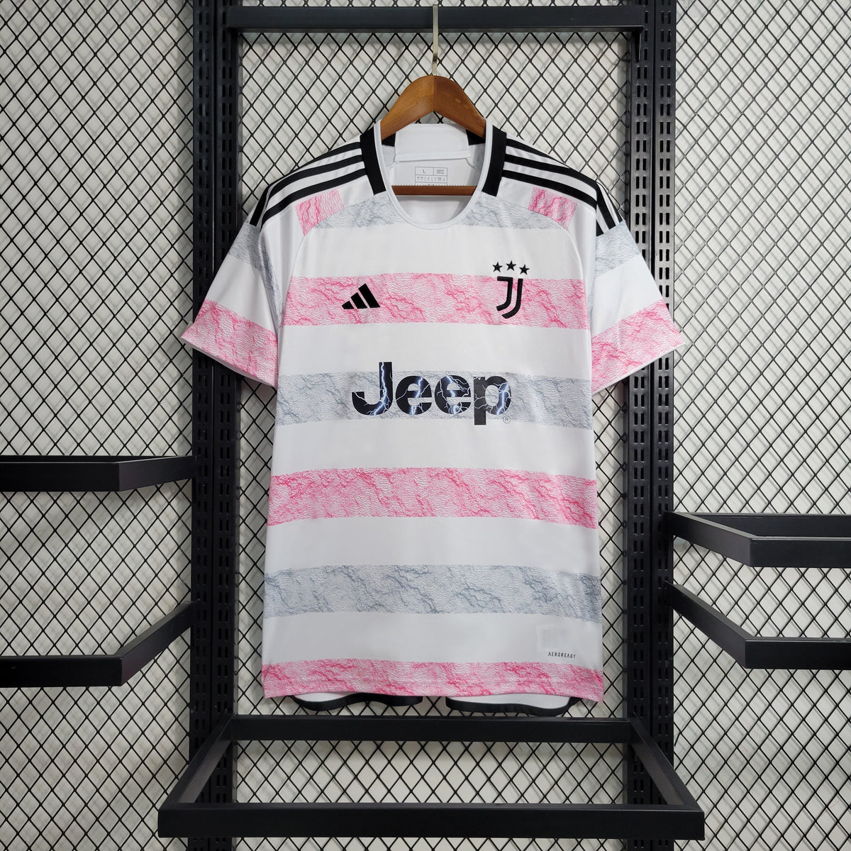 Camisa Juventus Away 2023/24 - Adidas Torcedor Masculina - Branca/Rosa