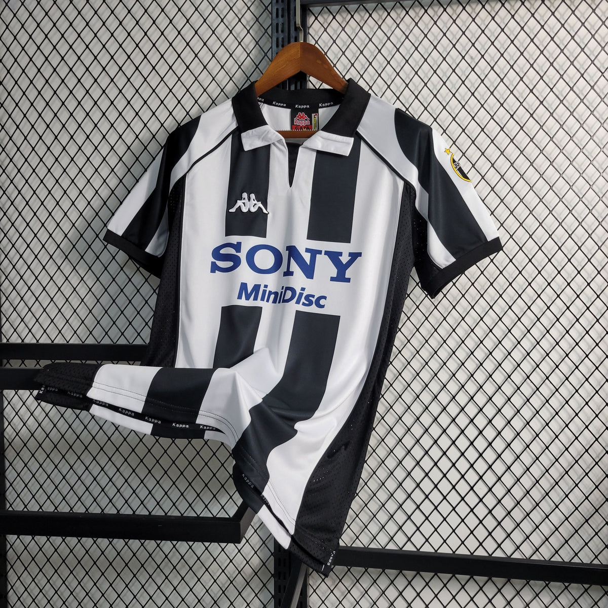 Camisa Juventus Home 1997/98 - Kappa Retrô Masculina - Branca/Preta