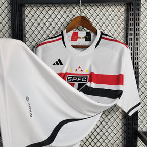 Camisa São Paulo Home 2023/24 - Adidas Torcedor Masculina - Branca/Vermelha