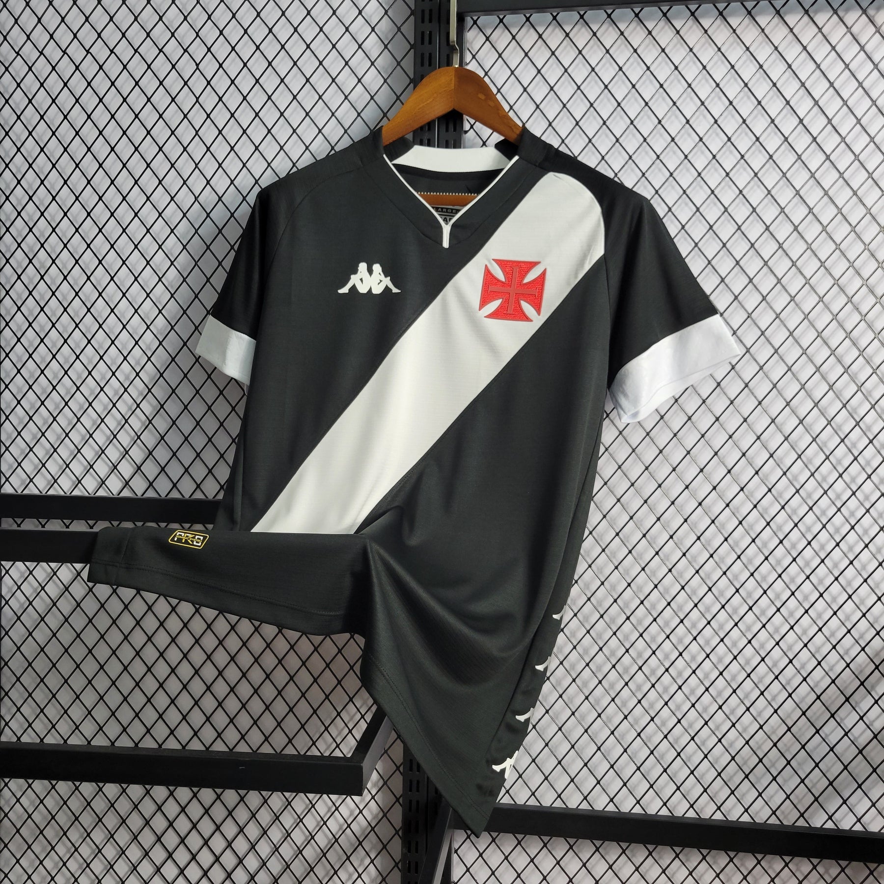 Camisa Vasco Home 2022/23 - Kappa Torcedor Masculina - Preta/Branca