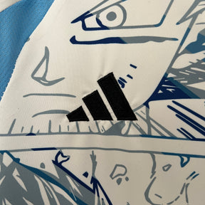 Camisa Seleção Japão Anime 2024/25 - Adidas Torcedor Masculina - Branca/Azul