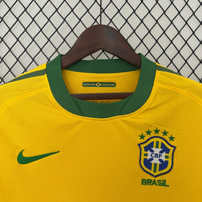 Camisa Seleção Brasil Home 2010 - Nike Retrô Masculina - Amarela/Verde