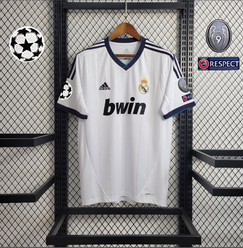 Camisa Real Madrid Home 2012/13 - Adidas Retrô Masculina - Branca/Azul