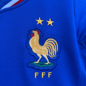 Kit Infantil Seleção França Home 2024/25 - Nike Torcedor - Azul/Branca