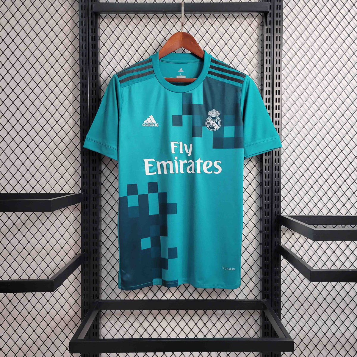 Camisa Real Madrid Third 2017/18 - Adidas Retrô Masculina - Azul