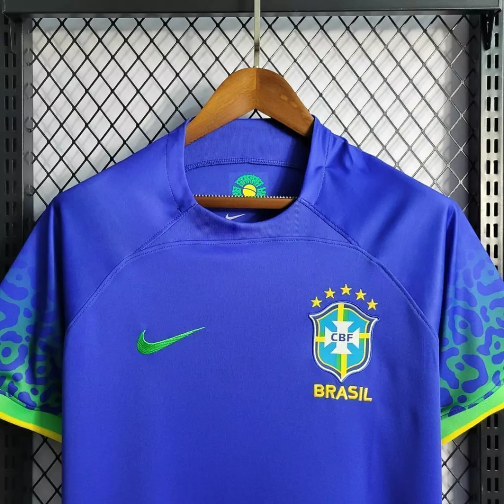 Camisa Seleção Brasil Away 2023/24 - Nike Torcedor Masculina - Azul/Verde