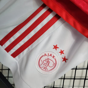 Kit Infantil Ajax Home 2023/24 - Adidas Torcedor - Vermelha/Branca