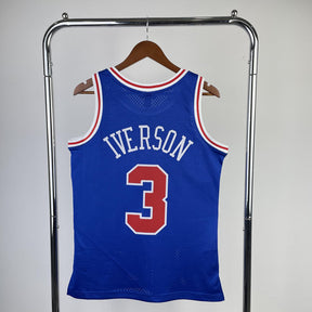 Regata NBA Retrô 76ers Mitchell & Ness 1996/1997 Allen Iverson Azul