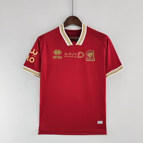 Camisa Ittihad Red 2022/23 - Errea Torcedor Masculina - Vermelha/Dourado