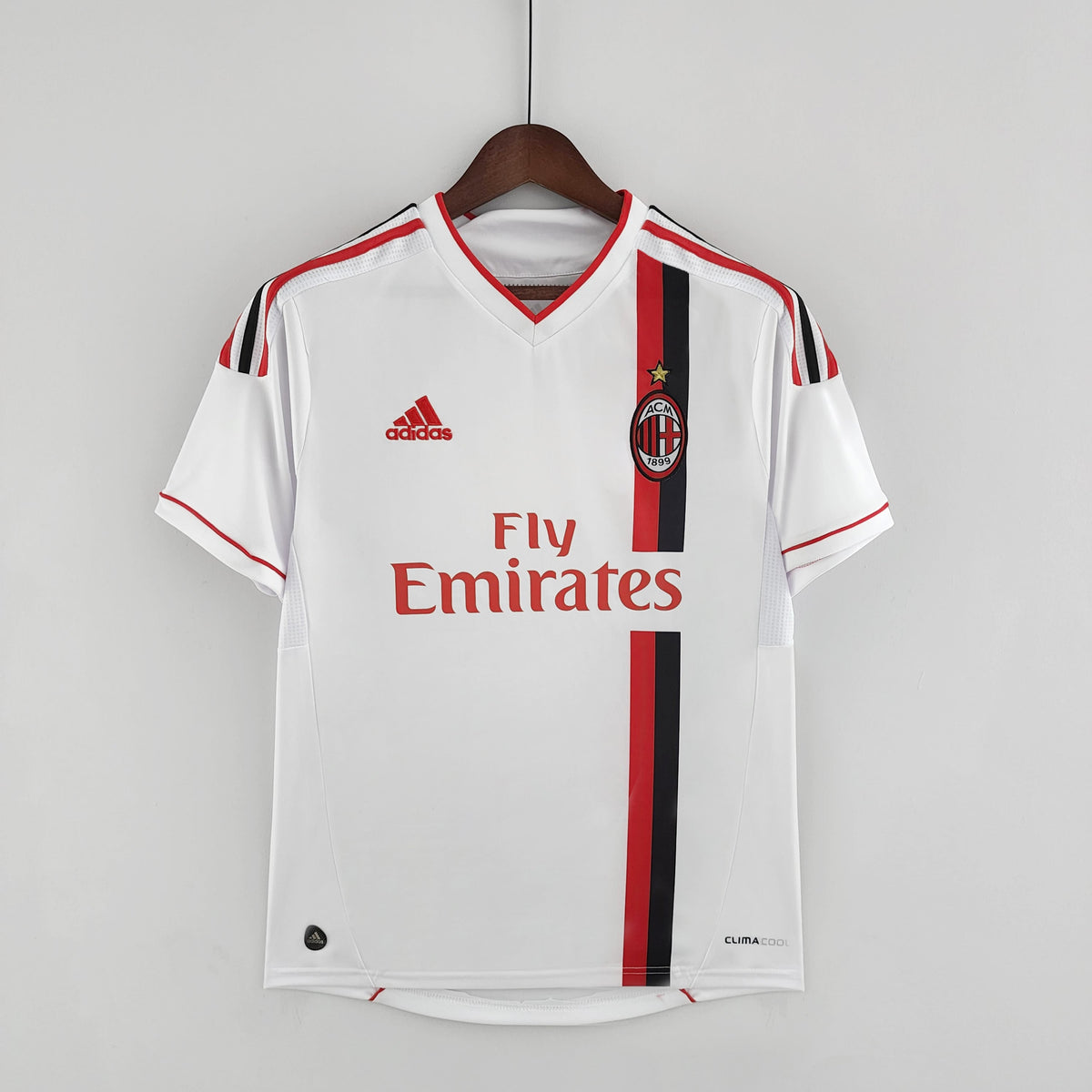 Camisa Milan Away 2011/12 - Adidas Retrô Masculina - Branca/Vermelha