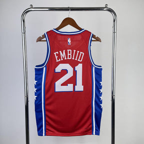 Regata NBA Philadelphia 76ers Statement Edition 23/24 Joel Embiid Vermelha