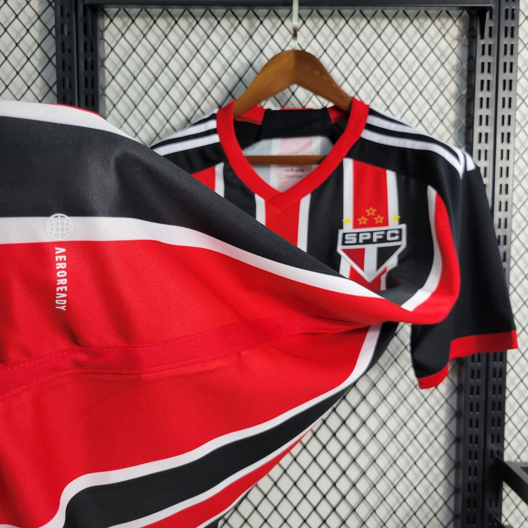 Camisa São Paulo Home 2023/24 - Adidas Torcedor Masculina - Vermelha/Preta