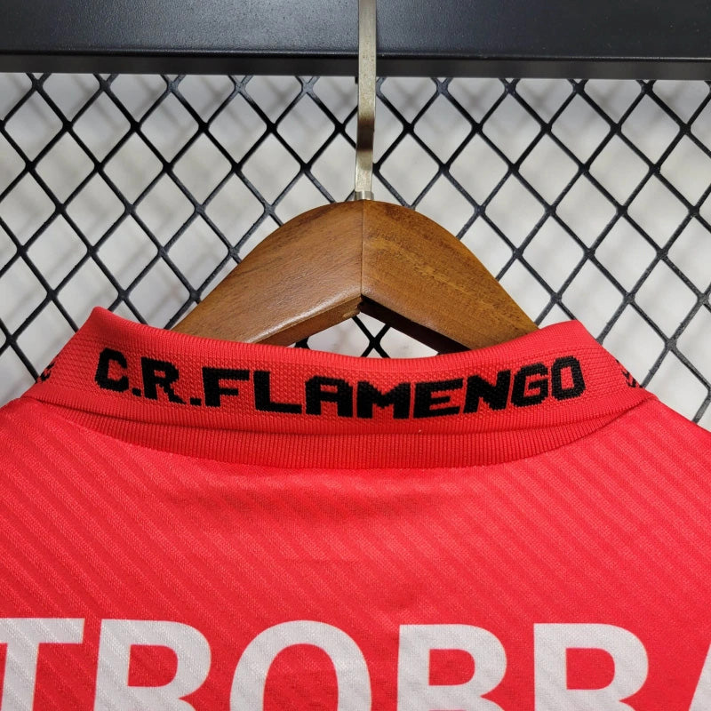 Camisa Flamengo Manga Longa Home 1994/95 - Umbro Retrô Masculina - Vermelha/Preta