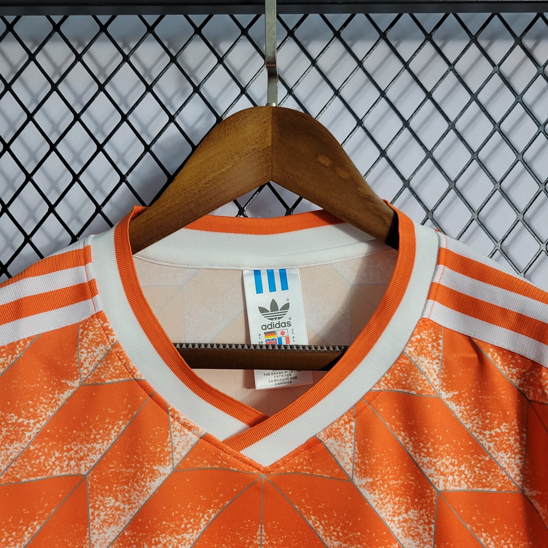 Camisa Seleção Holanda Home 1988 - Adidas Retrô Masculina - Laranja/Branca