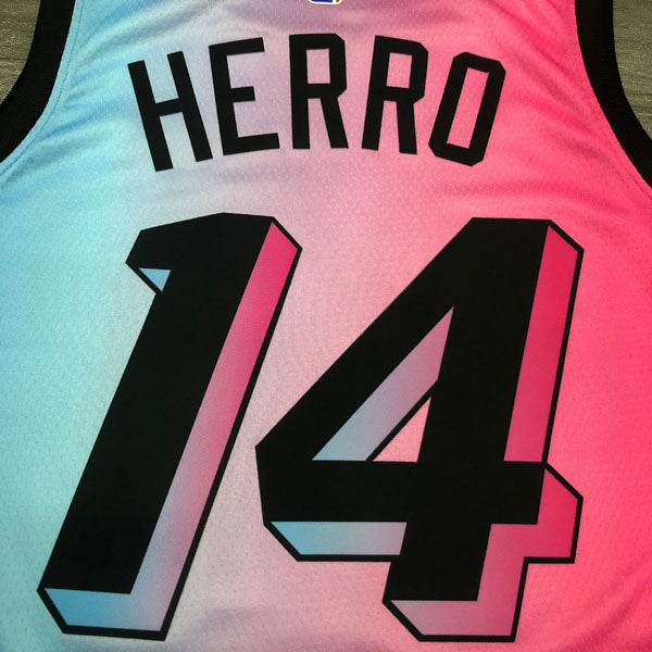 Regata NBA Miami Heat City Edition 20/21 Tyler Herro Rosa e Azul