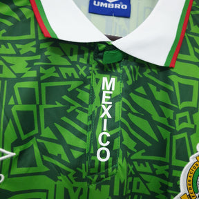 Camisa Seleção México Home 1994 - Umbro Retrô Masculina - Verde