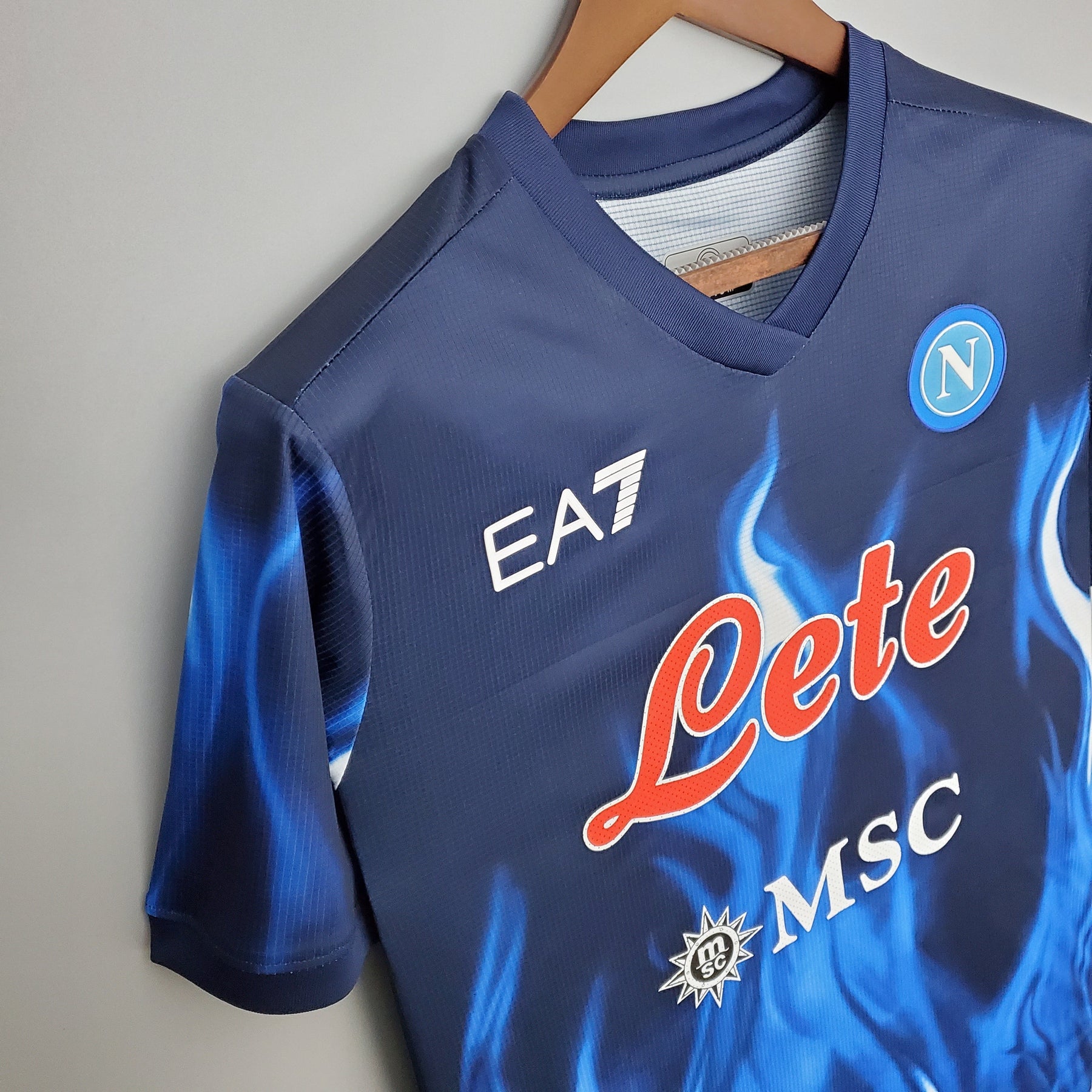 Camisa Napoli Home 2023/24 - EA7 Torcedor Masculina - Azul