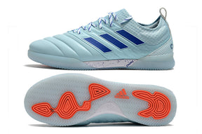 Chuteira Adidas Copa 20.1 Futsal Azul/Laranja