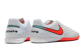 Chuteira Nike Tiempo Legend 8 Futsal Pro Branco/Vermelho