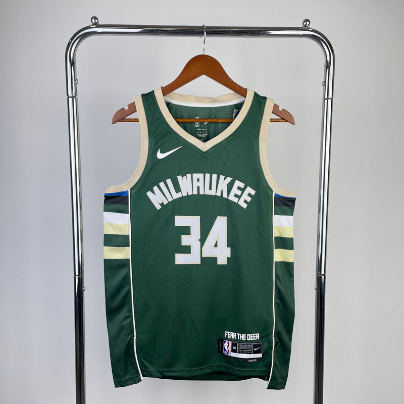 Regata NBA Milwaukee Bucks Icon Edition 23/24 Giannis Antetokounmpo Verde