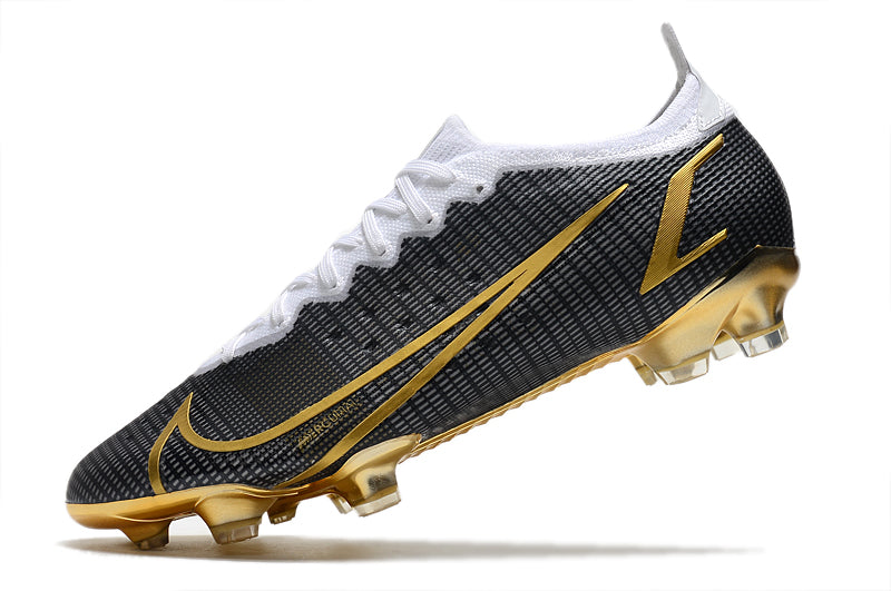 Chuteira Nike Mercurial Vapor 14 Elite Preto/Branco/Dourado