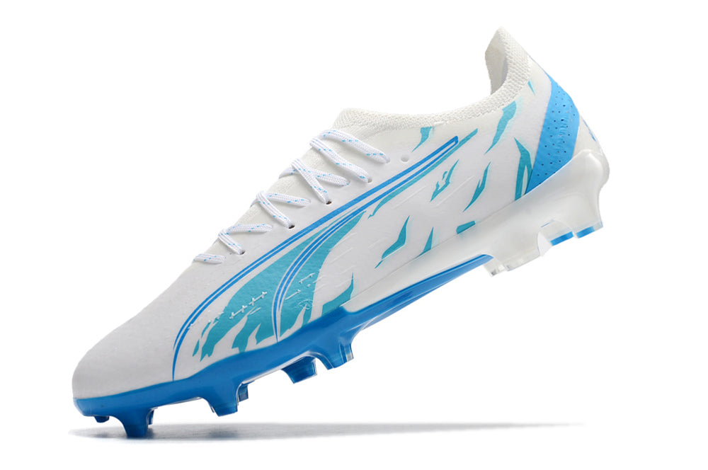 Chuteira Puma Ultra Ultimate Branco/Azul