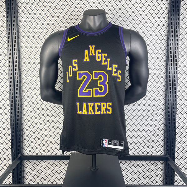 Regata NBA Los Angeles Lakers City Edition 23/24 LeBron James Preta