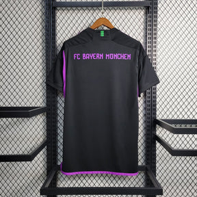 Camisa Bayern de Munique Away 2023/24 - Adidas Torcedor Masculina - Preta/Roxa