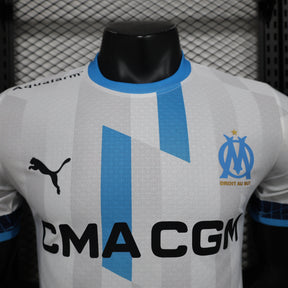 Camisa Olympique de Marseille Home 2024/25 - Puma Jogador Masculina - Branca/Azul