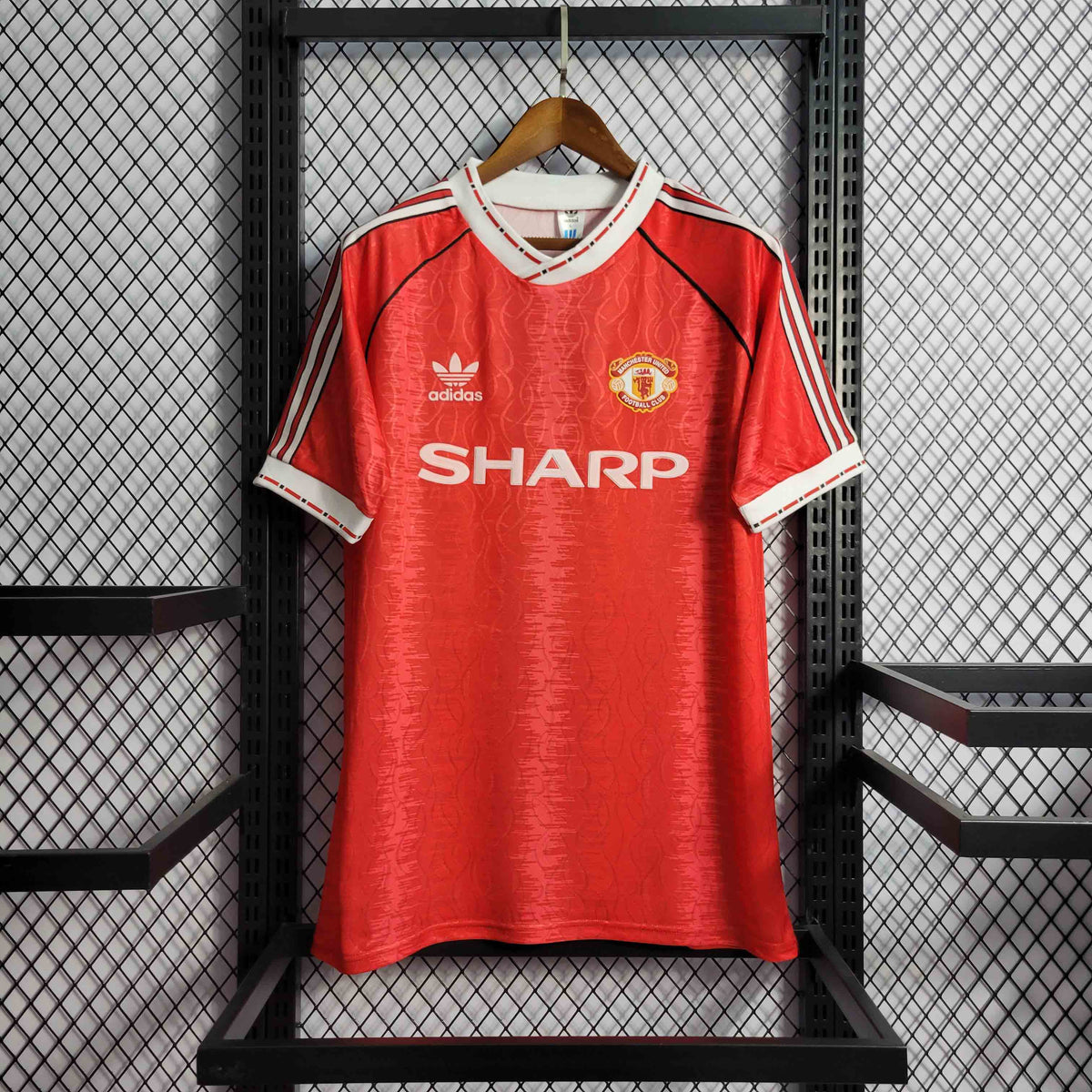 Camisa Manchester United Home 1990/92 - Adidas Retrô Masculina - Vermelha/Branca