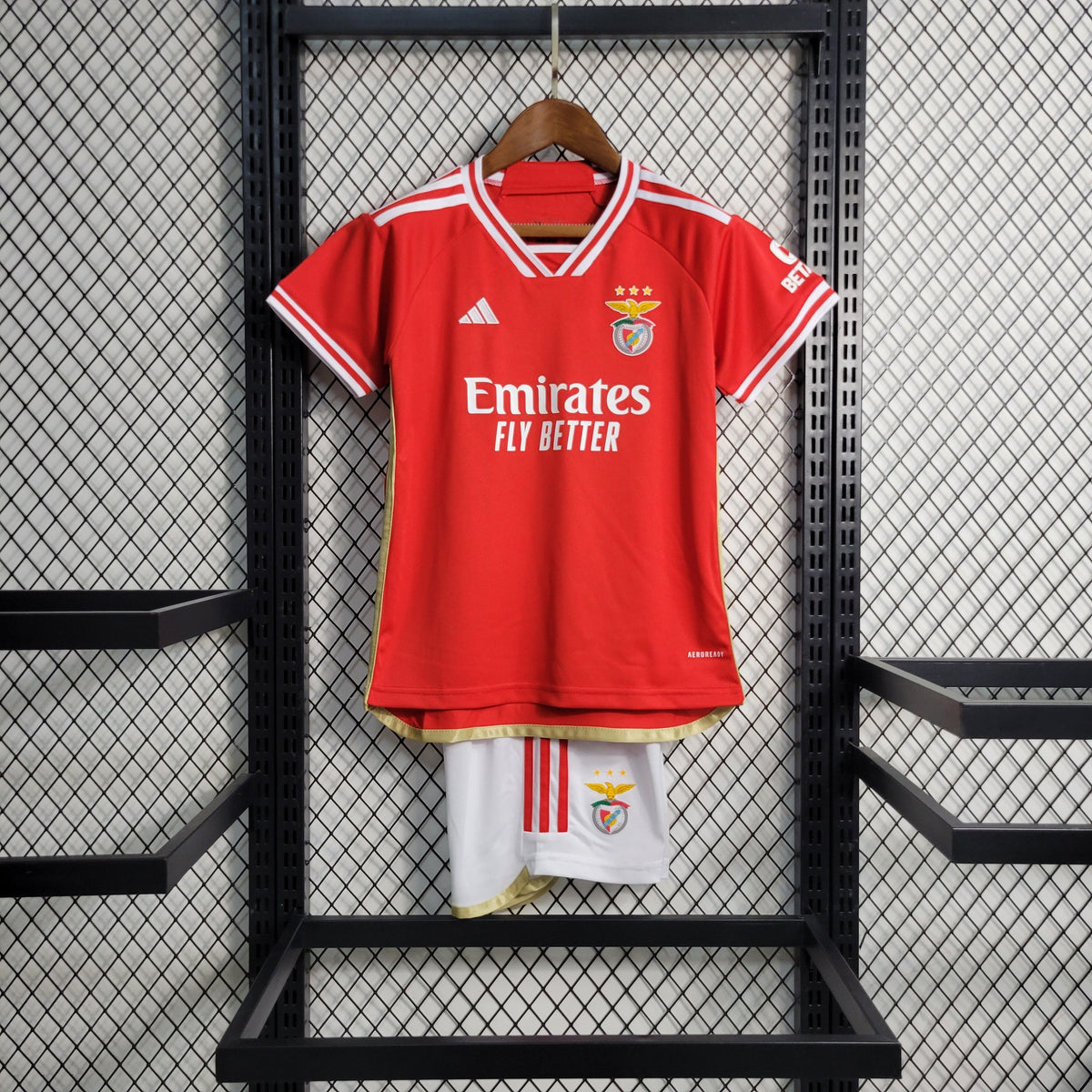 Kit Infantil Benfica Home 2023/24 - Adidas Torcedor - Vermelha/Branca