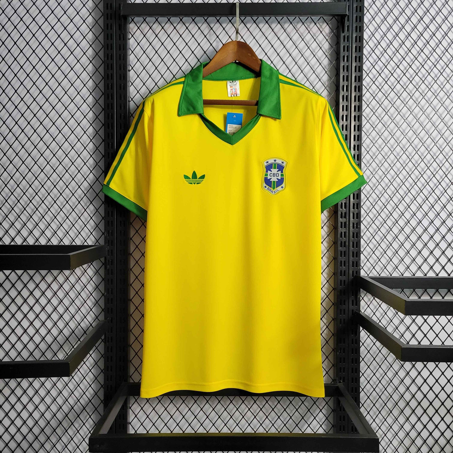 Camisa Seleção Brasil Home 1978/1979 - Adidas Retrô Masculina - Amarela/Verde