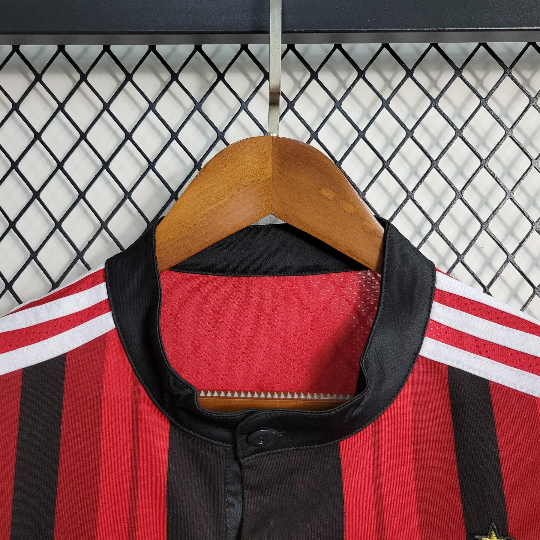 Camisa Milan Home 2014/15 - Adidas Retrô Masculina - Vermelha/Preta