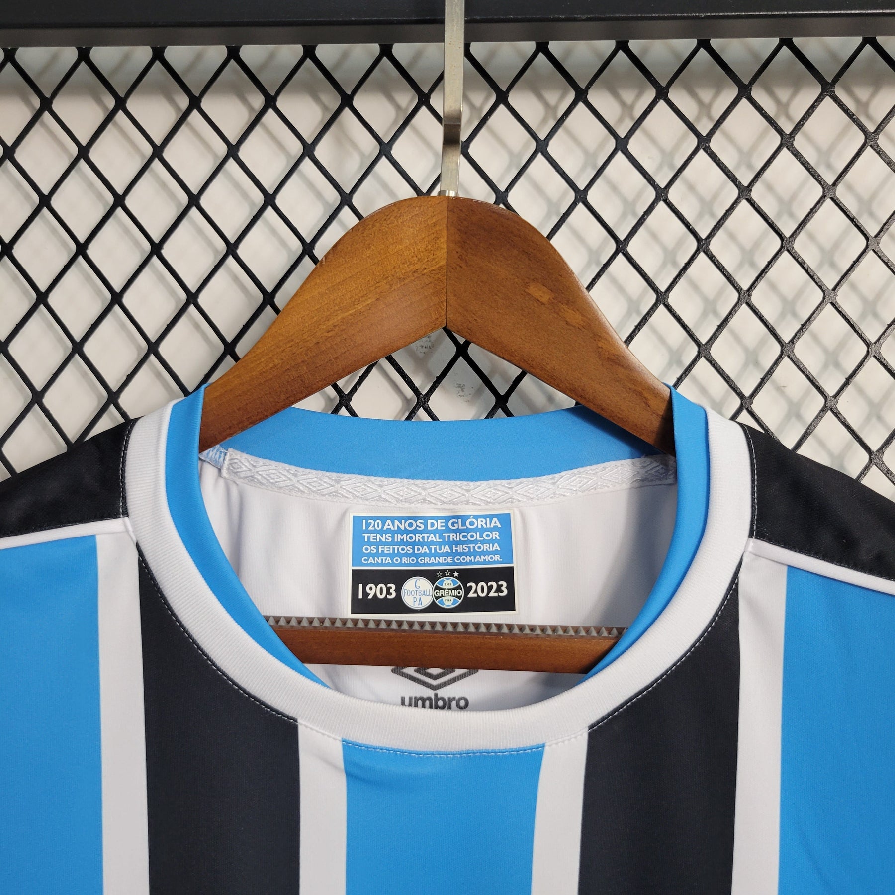 Camisa Grêmio Home 2023/24 - Umbro Torcedor Masculina - Azul/Preta