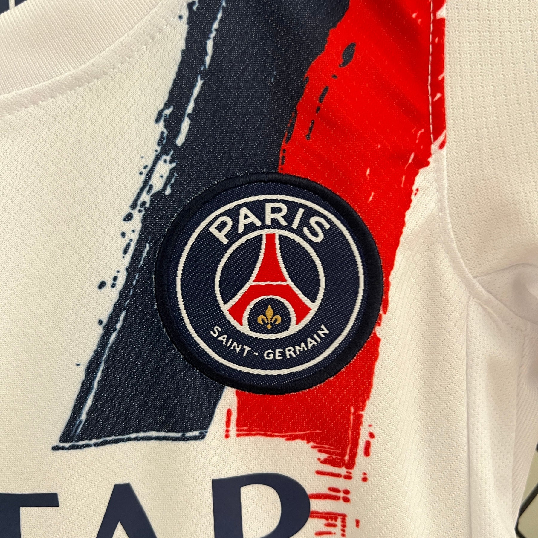 Kit Infantil PSG Away 2024/25 - Nike Torcedor - Branca/Azul