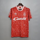 Camisa Liverpool Home 1989/91 - Adidas Retrô Masculina - Vermelha/Branca