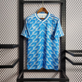 Camisa Seleção Holanda Away 1988 - Adidas Retrô Masculina - Azul/Branca