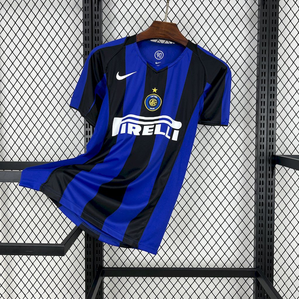 Camisa Inter de Milão Home 2004/05 - Nike Retrô Masculina - Azul/Preta