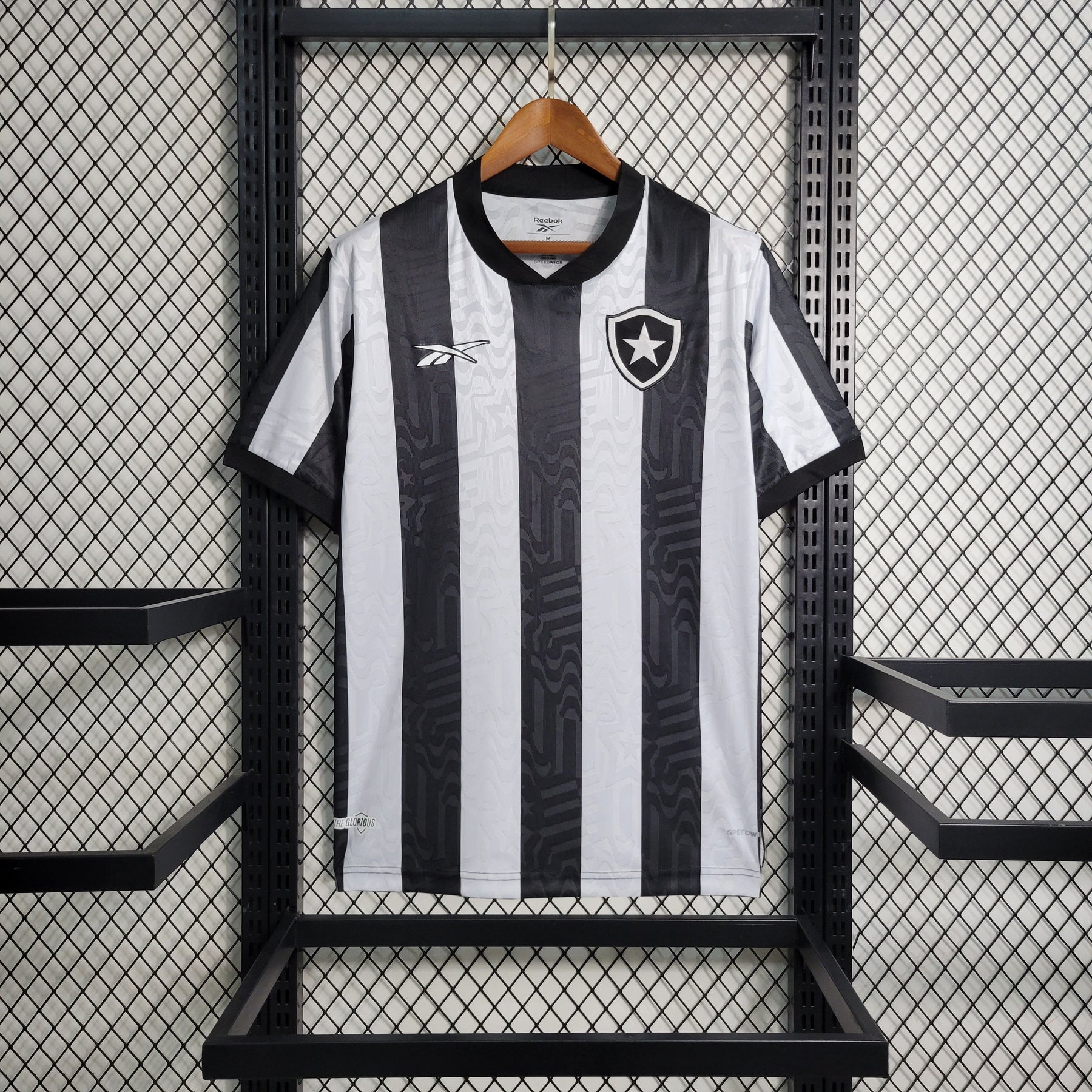 Camisa Botafogo Home 2023/24 - Reebok Torcedor Masculina - Preta/Branca