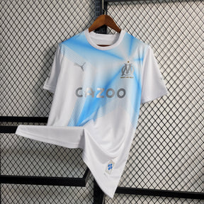 Camisa Olympique Marseille 2023/24 - Puma Torcedor Masculina - Branca/Azul